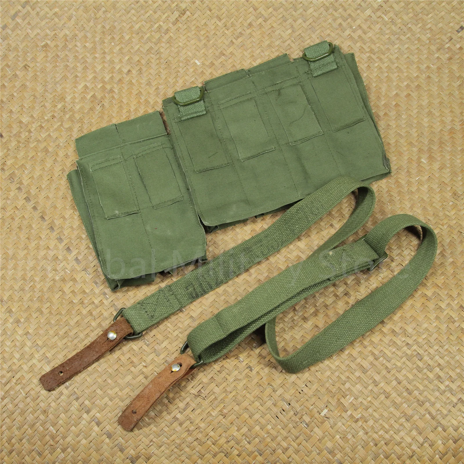 Original Military Surplus Detachable Type 79 SMG Shoulder Bag Chest Rig Magezine Pouch 6 Pockets Adjustable Strap Vietnam War