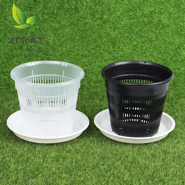 1Pc 11/14cm Root Control Transparent Flower Pot Phalaenopsis Orchid Planting With Stomata Flower Pot Home Gardening Supplies 1