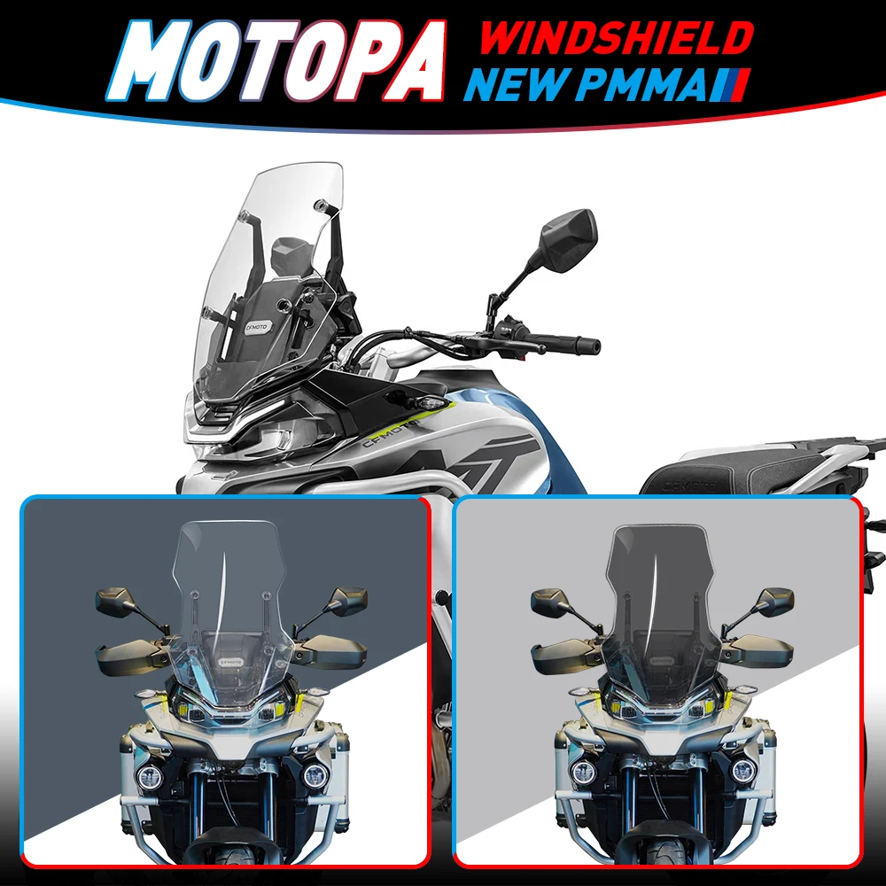

For CFMOTO 800MT MT800 62CM High Quality Motorcycle 800MT Screen Windshield Windscreen Wind Deflectors Transparent