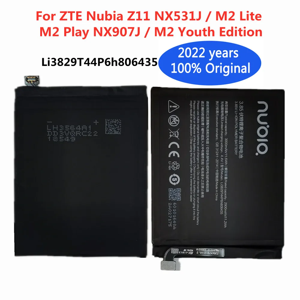 Nuova Batteria Originale Al 100% 3000Mah Li3829T44P6H806435 Per Batteria Zte Nubia Z11 Nx531J M2 Lite M2 Youth Edition M2 Play Nx907J