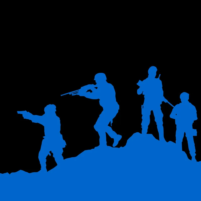 Military Armed Soldier Glow Sticker Boy Bedroom Wall Decor Fridge Door Bathroom Toilet Seat Cover Laptop Car Body Window Decal
