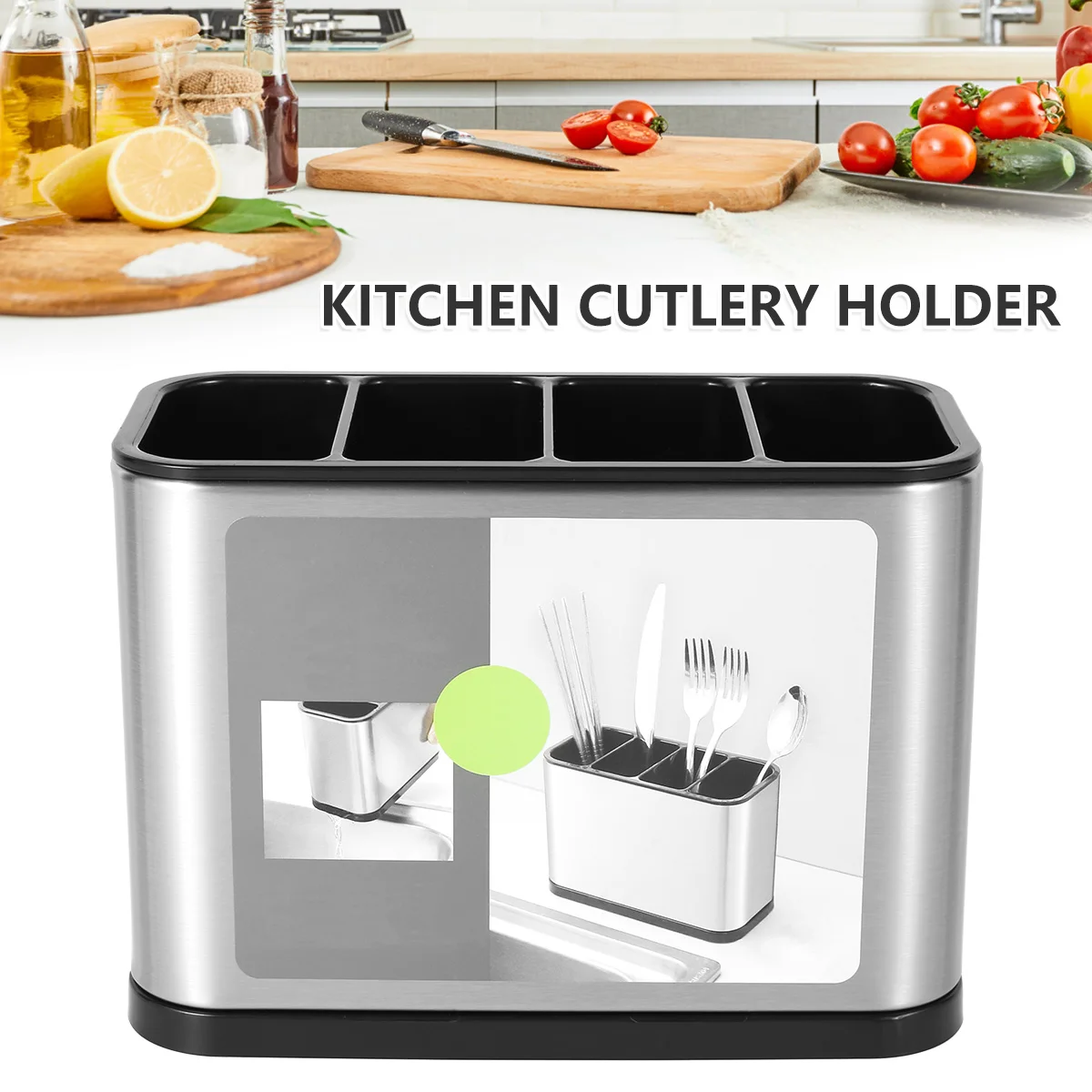 UtensilKitchenCutleryHolderStainlessSteelCutleryHolderRemovable