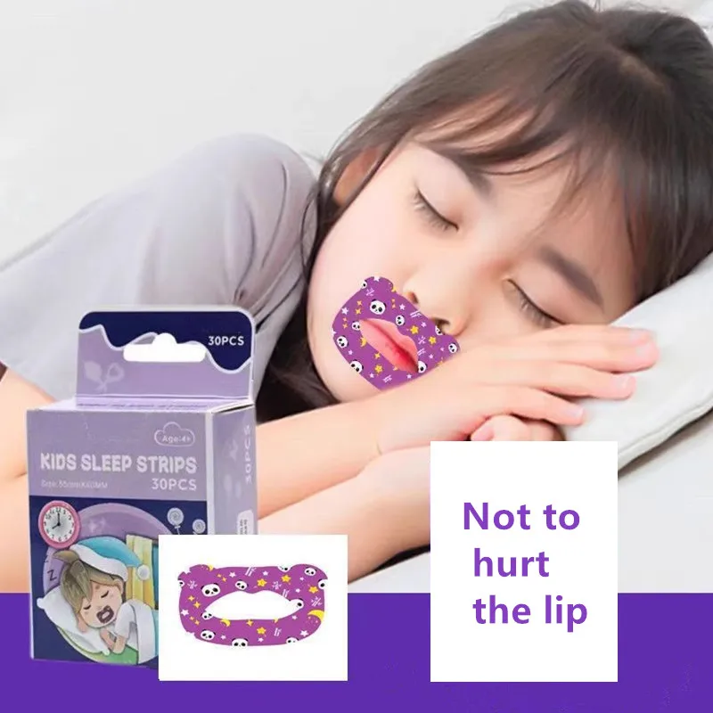 Anti-Snoring Stickers For Kids Children Night Sleep Lip Nose Breathing Improving Patch Mouth Tape