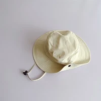 New Children Bucket Hats Summer Solid Color Sunhat Kids Fishing Hat Sunshade Visor Boys Girls Outdoor Fashion Beach Cap For 2-6Y 5