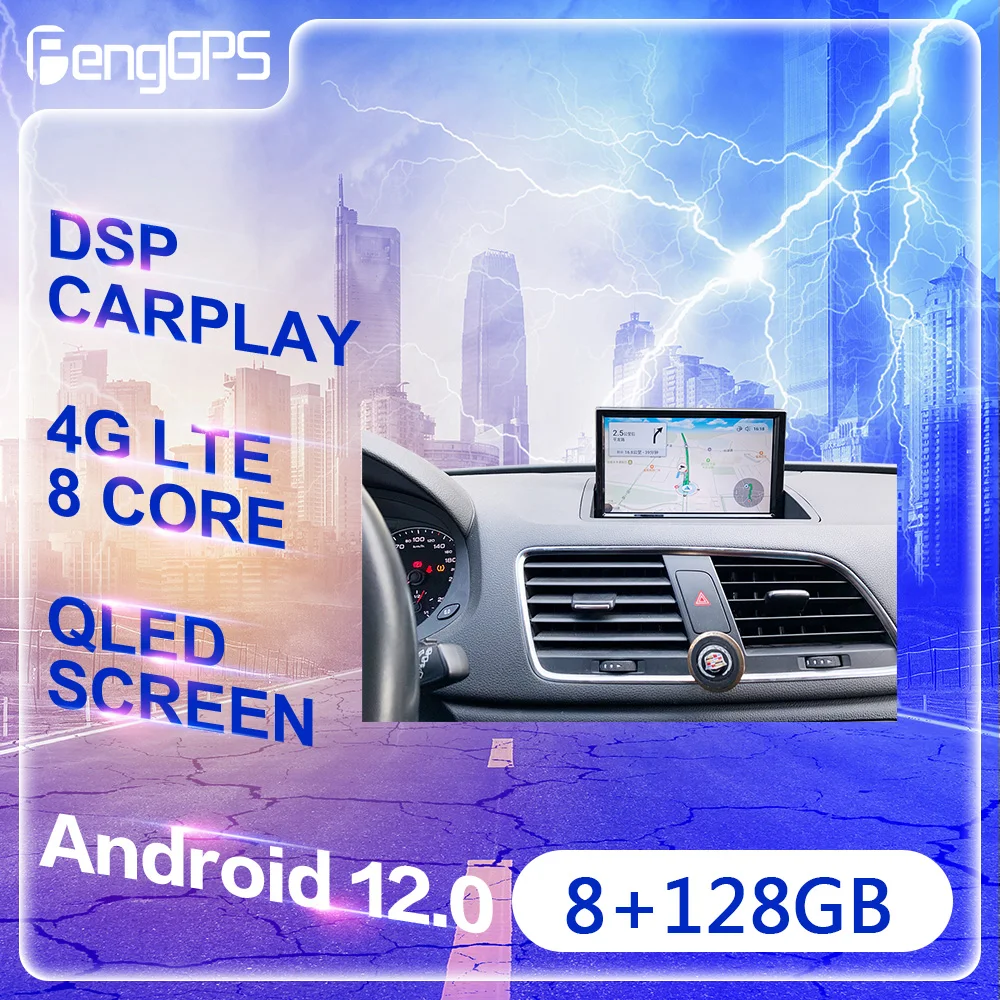 8 + 128G Android 12.0 Per Audi Q3 2013-2018 Autoradio Navigazione Multimediale Autoradio Carplay Unità Lettore Dvd Stereo