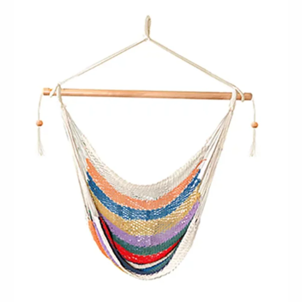 

Fabric Island Rope Hammock Chair W/ Spreader Bar - Multi Color, 60" L X 40" W