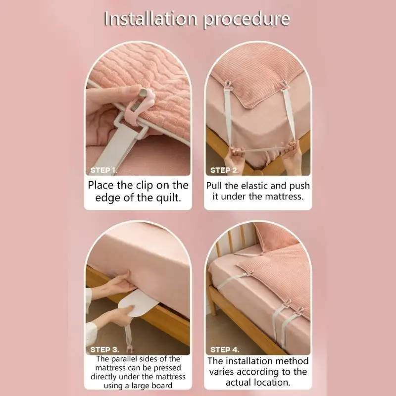 시트를 단단하고 쉽게 설치하기 위한 A5YC 2개 침대 시트 클립 킥 방지