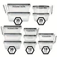 Kitchen Food Containers 12pcs-set,BPA FREE Lunch Box Sugar Cereals Storage Container 2