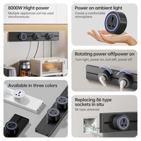 เต้ารับรางไฟฟ้าแบบเคลื่อนย้ายได้ ขนาด 40 ซม. 50 ซม. สำหรับติดผนัง รองรับกำลังไฟ 8000 วัตต์ มาตรฐาน EU US UK พร้อมพอร์ต USB Type-C สำหรับอุปกรณ์ไฟฟ้าระดับไฮเอนด์ 2