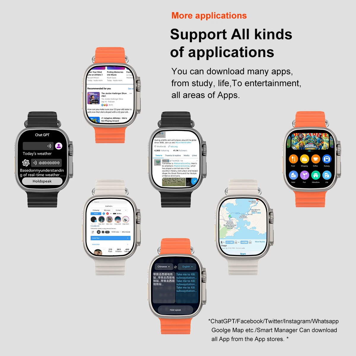 DT Ultra 3 Smartwatch Amoled Screen 4GB MP3 MP4 Player Bluetooth Network Sharing APP Store ChatGPT Smart AI Watch Man Sportwatch 3