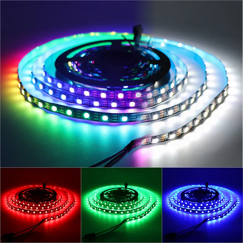 Sk6812 DC 12V RGBW RGBWW 5050SMD independently addressable 30/60/144 LEDs/m IP30/65/67 black/white PCB wire 1-5 meters - Image 4