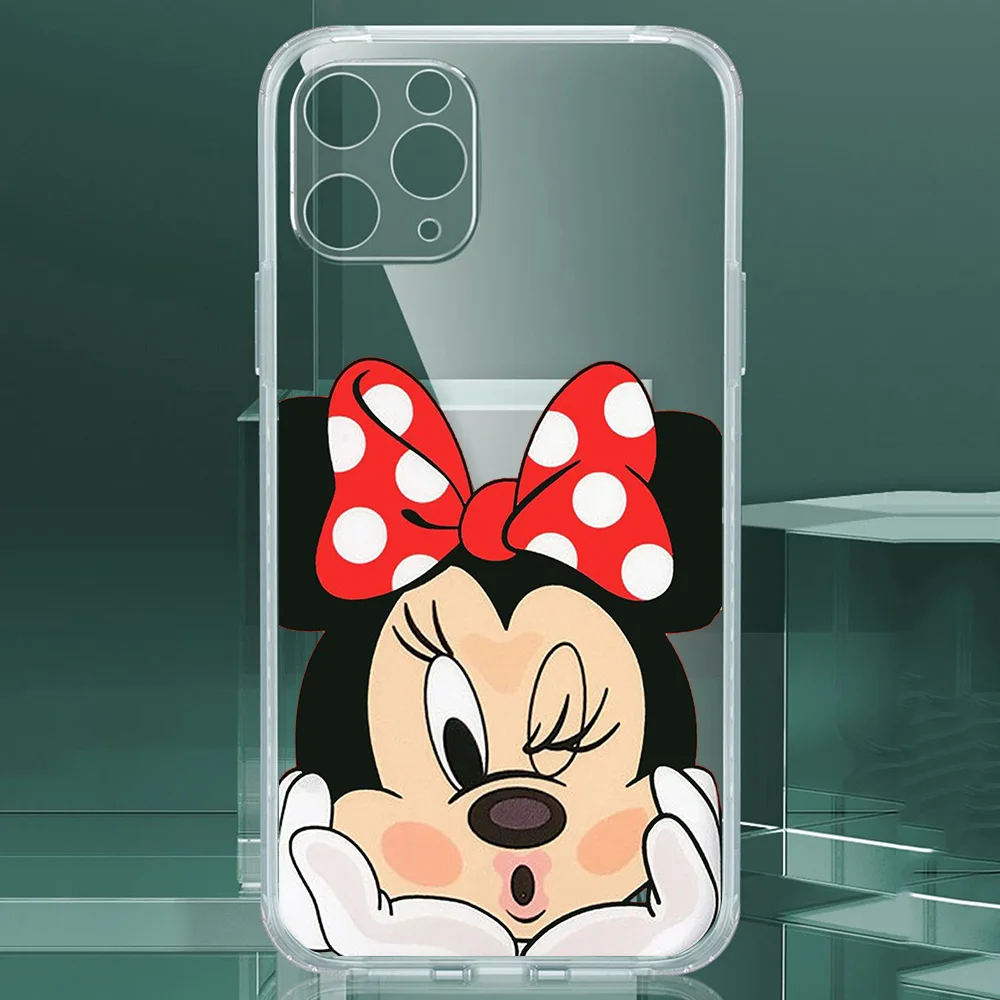case for iphone 13 mini Mickey And Minnie Clear Case For Apple iPhone 13 11 12 Pro Max 7 + XR 8 X 6 6S Plus XS 2022 Transparent Soft Phone Cover iphone 13 mini case