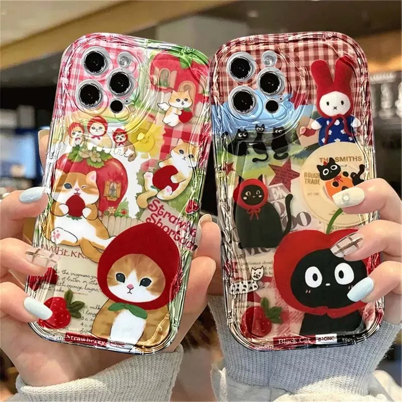 Black Cat Cartoon Design Phone Case