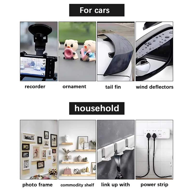 【다양한 크기】3M 그레이 VHB 양면 접착제 강력 접착 무잔류 접착제 장식 및 접착에 적합