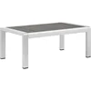 Weather Resistant Aluminum Outdoor Coffee Table Patio Poolside Modern Easy Clean Contemporary Design Relaxation Entertainment 2