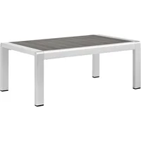 Weather Resistant Aluminum Outdoor Coffee Table Patio Poolside Modern Easy Clean Contemporary Design Relaxation Entertainment 2