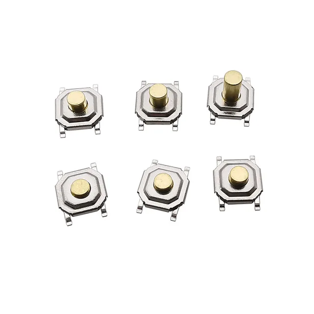 4x4mm PCB Tactile Push Button Self-reset Switch Micro Switch Mini Tact Switch Key Button 4*4*1.7/2/2.3/2.5/3/3.5/4.3MM 1