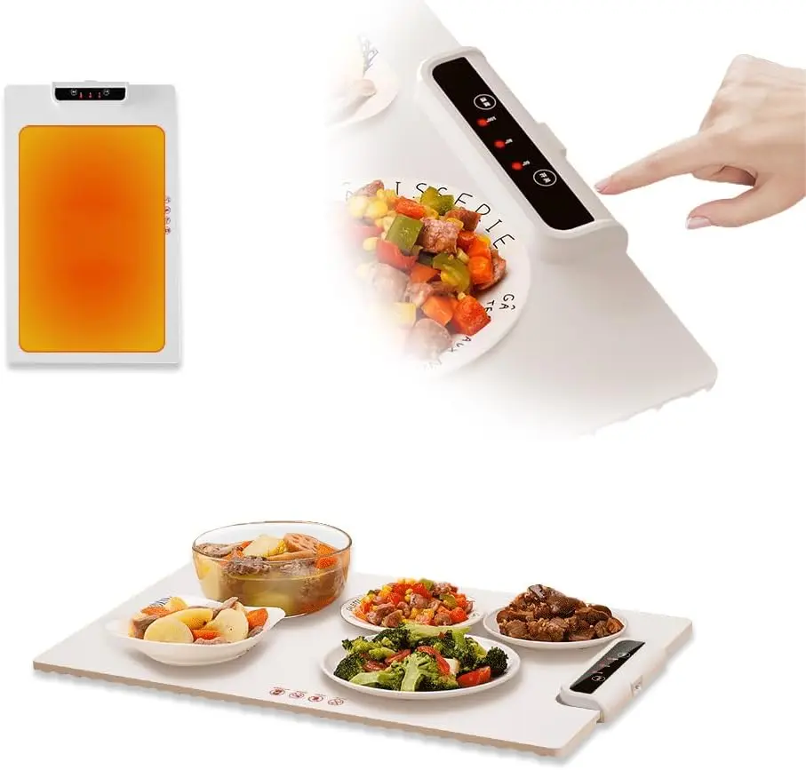  Electric Warming Tray with Adjustable Temperature, 2024 New  Upgrade Electric Heating Tray, Foldable Food Warmer Fast Heating, Electric  Warming Hot Plate Trays for Buffets Party to Keep Food Warm: Home 