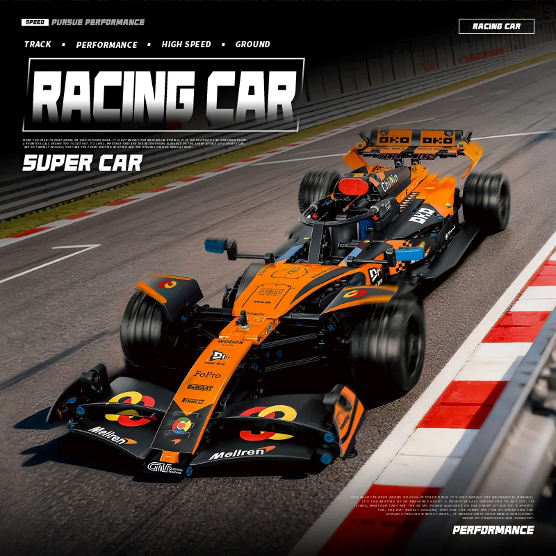 풀 레이싱 맥라렌 MCL39 메카니컬 그룹 1:10 F1 스포츠카 42228 소년 조립..