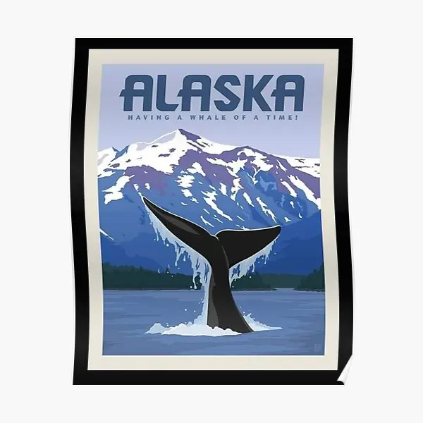 

Копия винтажного постера дикой Аляски, Wale плакат, настенная комната, картина, печать, винтажный современный декор, художественное украшение, Забавный дом, без рамки