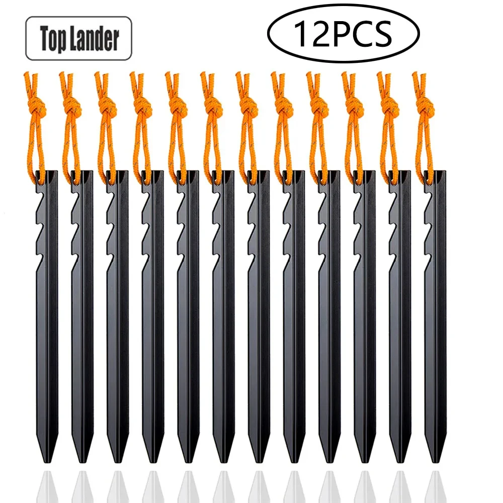 Tent Pegs 12Pcs/lot 18cm Aluminum Alloy Tent Pegs For Travel Outdoor Camping