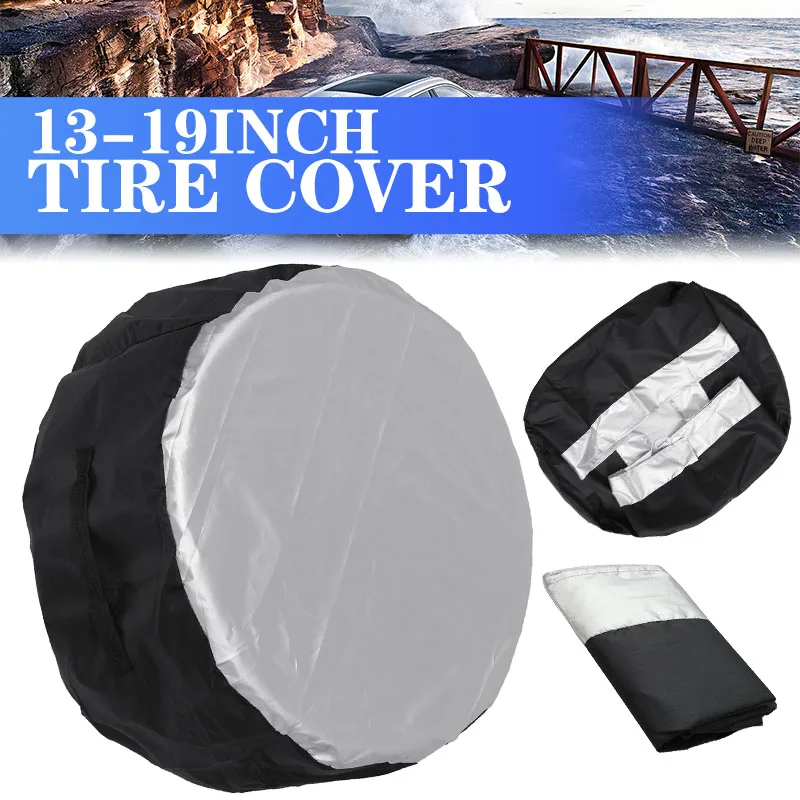 65x37cm 80*47cm Car Tire Cover Case Car Spare Tire Cover Storage Bags 13 19inch Tire Cover Case