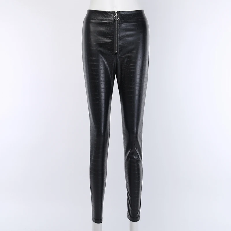 Women Low Waist Faux Pu Leather Pants Punk Gothic Lady Skinny Pencil  Trousers Sexy Stretch Legging Slim Fit Plus Size Street - Pants & Capris -  AliExpress