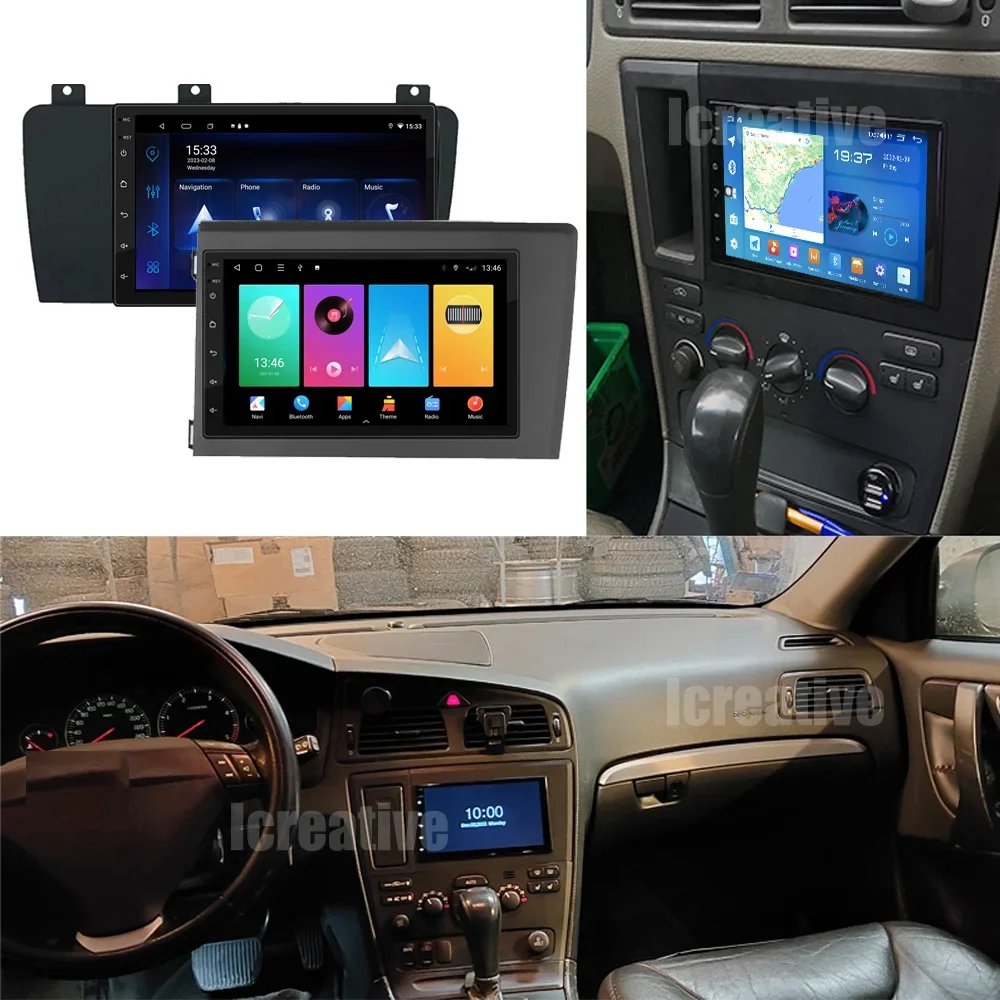 7 Polegada CarPlay IPS Auto Android 10 Para Volvo XC70 V70 S60 S80 1998-2009 Rádio Do Carro Tudo-em-um Núcleo Octa GPS RDS 2Din Com Frame