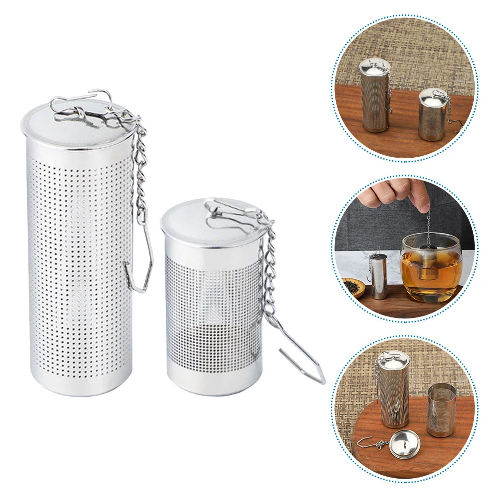 

2 Pcs Stainless Steel Tea Strainer Ball Strainers for Loose Fine Mesh Leaf Diffusers Infusers Metal Accessories Maker