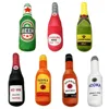 Interactive Dog Toys Champagne Wine Bottle Shape Pet Toy Plush Filled Vodka Toy Squeaky Bite-Resistant Pet Supplies Whisky 1