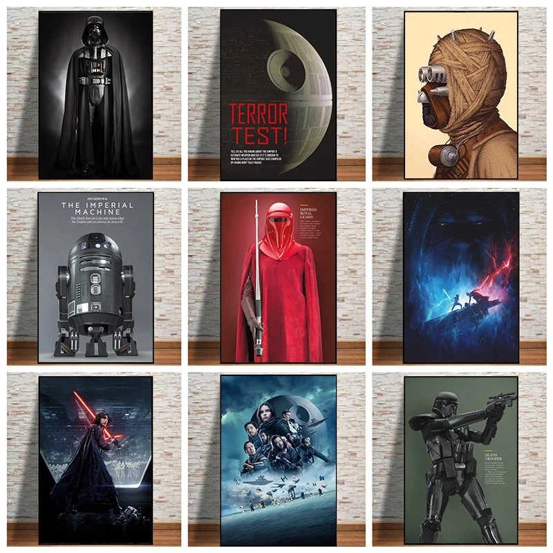 Disney Darth Vader Yoda Canvas Painting Jedi Knight Poster Stampe Wall Art Movie Pictures Home For Office Bar Decor