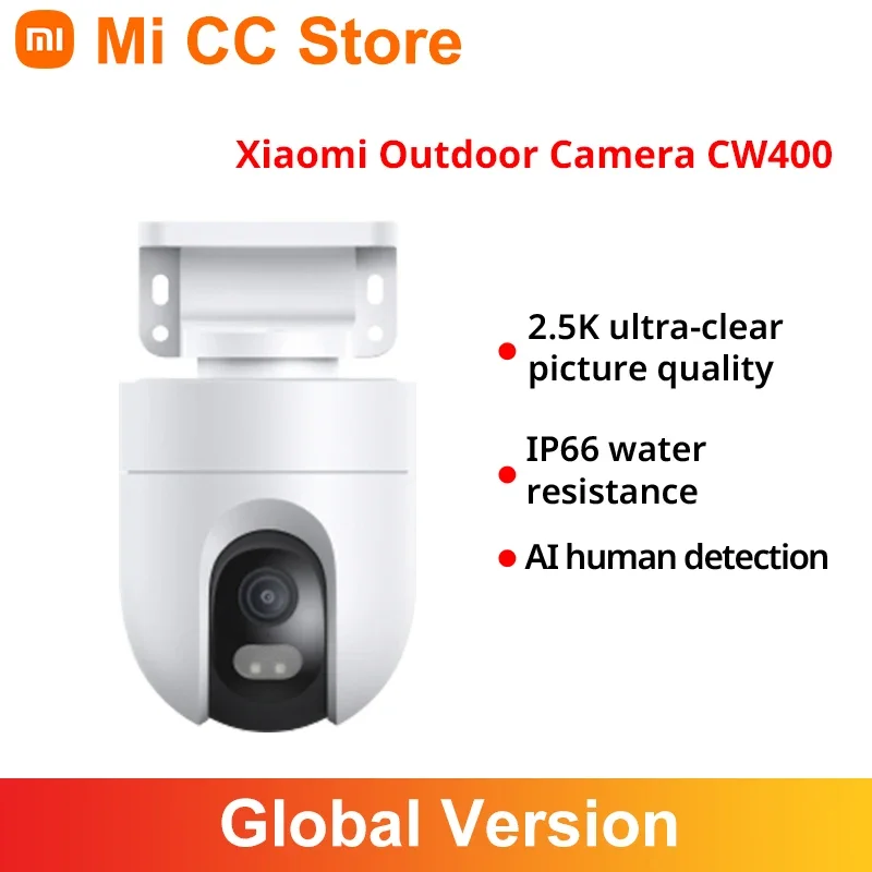 

Умная наружная камера Xiaomi CW400 2,5 K, цветное ночное видение, две антенны, ии, обнаружение человека IP66