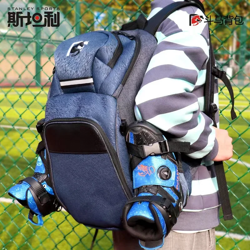 Large Capacity Waterproof Storage Bag for Adult Kids, Speed Roller, Inline Skates Helmet, Carry Case, Ice Skating Backpack, 48x3