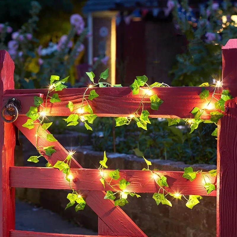 

Fairy Lights Battery Lights Maple Leaf Waterproof Outdoor Garland 10M/5M/2M Solar Lamp Christmas Garden Wedding Party Decoration