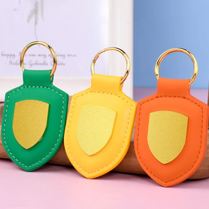 Shield-Leather-Keychain-Creative-Couple-Key-Chain-Personalized-Cultural ...