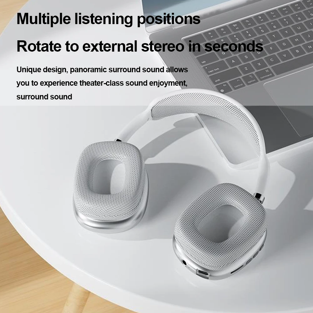 P9PRO Max Wireless Headphone Foldable Bluetooth-Compatible 5.0 Gaming Headphone Noise Reduction Hands-free Calling for Running 3