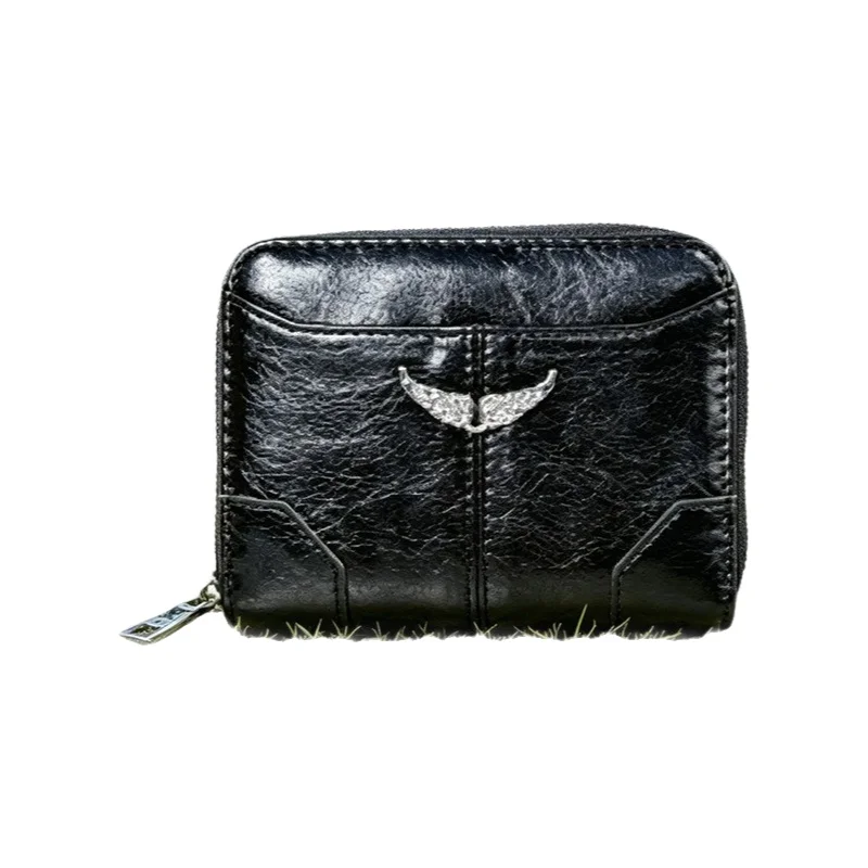 Portafoglio Classico alla Moda Unisex, Semplice ed Elegante Porta Carte in Pelle Bifold, Abbinamento Quotidiano, Pelle Cerata Tinta Unita - immagine 6