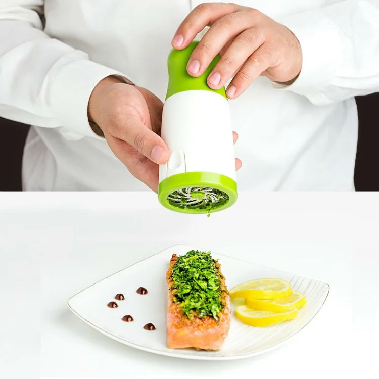 Manual Herb Grinder Spice Mill Parsley Shredder Chopper Vegetable Cutter Coriander Mincer Chili and Cilantro Kitchen Gaget