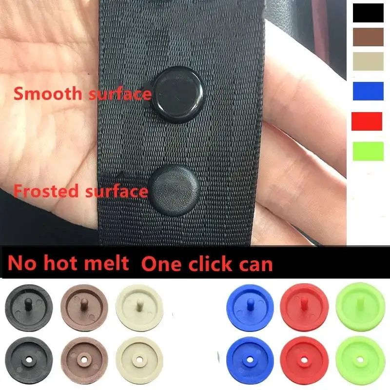 10 Pairs Car Safety Seatbelt Stopper Buckle Seat Belt Spacing Limit Stop Plastic Anti-slip Buttons Retainer Fit Stopper Kits