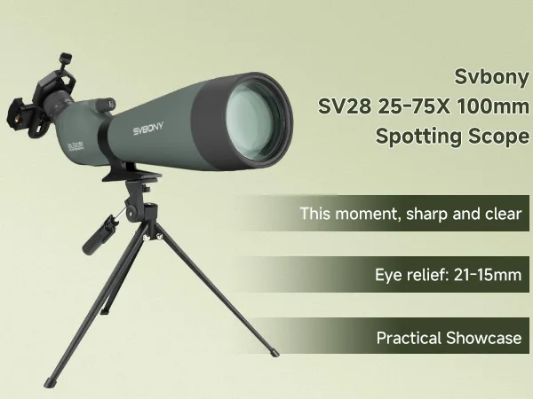 Svbony SV28A Spektivs 25-75x100/20-60x80 FMC für Anfänger Bogenschießen Wildtiere Beobachtung Outdoor-Abenteuer – Detail 10