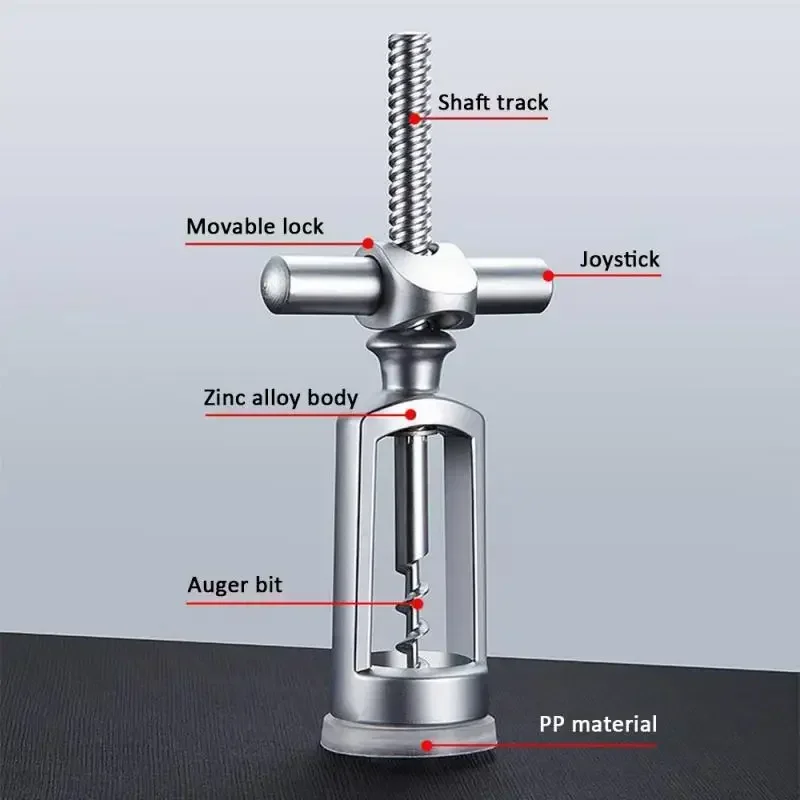 Portable Metal Red Wine Opener Zinc Alloy Corkscrew Cork Puller Remover Champagne Opener Wine Kitchen Tools