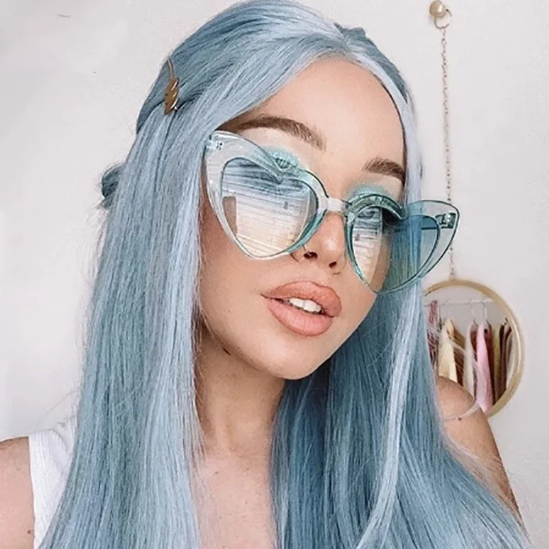 SEKINEW New Type High Quality Love Ladies Sunglasses Cute Heart Trend Heart-Shaped Glasses Driver Goggles Love Ladies Sunglasses