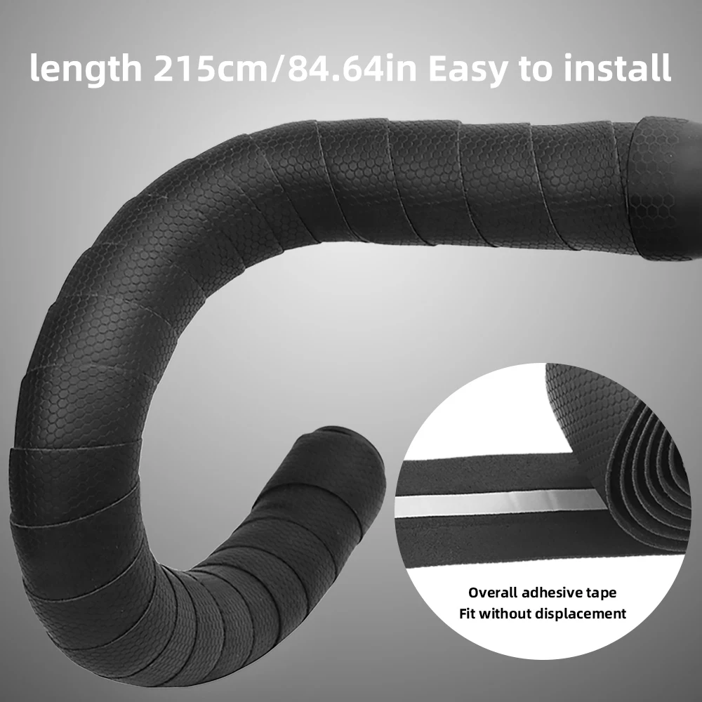 Bike Handlebar Tape MOTSUV Road Bike PU+EVA Leather Anti-slip Shockproof Bar Wraps Fixing Straps Cycling