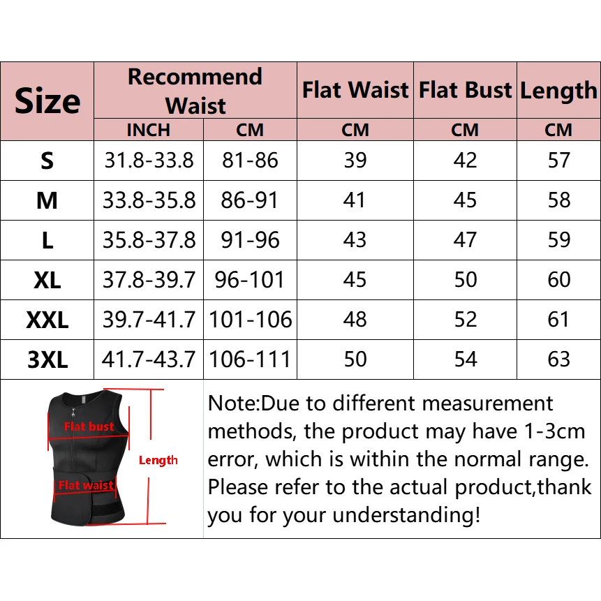 Men Neoprene Sauna Zipper Waist Trainer Corset Vest Belly Trimmer Compression Body Shaper Shirts Slimming Belt Faja Shapewear - Image 6