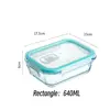 High Borosilicate Glass Lunch Bento Box Microwave Heatting Bento Box Snacks Fruit Sealed Insulation Box Square Lunch Picnic Box 5