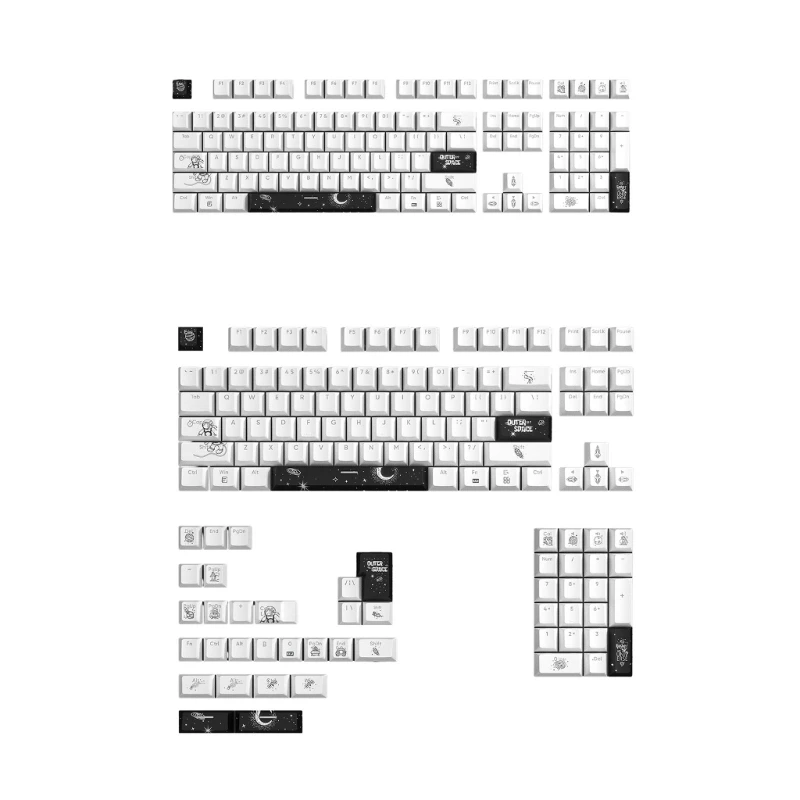 

Double Shot PBT CherryProfile Backlit Keycap DyeSub Keycaps Oil Proof for Gaming Keyboard Caps 108/135PCS