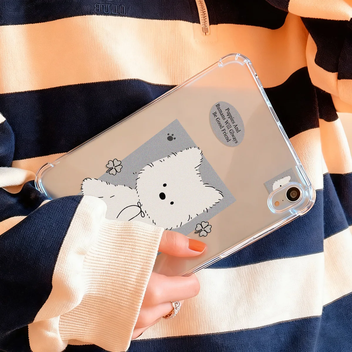 High Transparency Printed Tablet Case with West Highland White Terrier Design