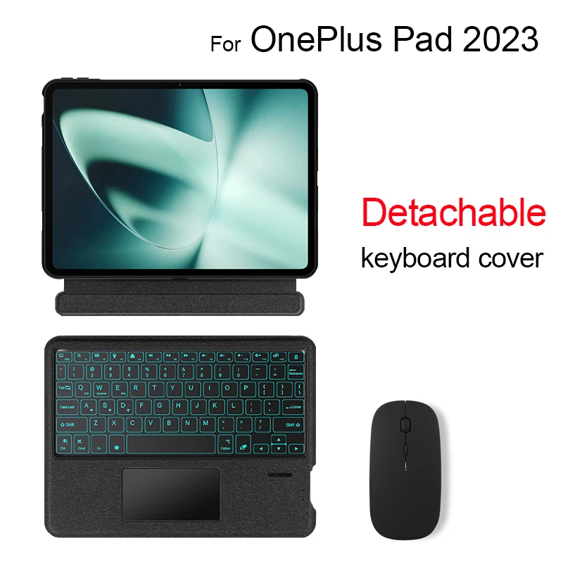 Capa de Teclado Removível para Oneplus Pad Tablet Português Árabe Espanhol Alemão Francês Hebraico 10.1 Pad 2023 11.61