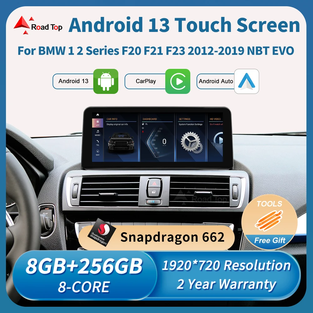 

Android 13 экран дисплея Apple Carplay Android авто для BMW 1 2 серии F20 F21 F23 NBT автомобиль EVO мультимедийный плеер GPS навигация