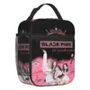 Custom Pinks Kpop-Blacks Portable Lunch Box Women Multifunction Cooler Thermal Food Insulated Lunch Bag School Children Student 1